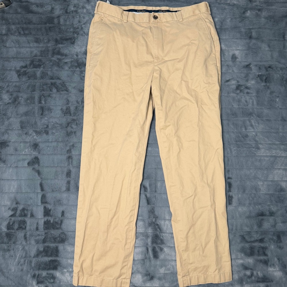 Brooks Brothers Clark Chinos Mens 36x32 Khaki Tan Straight Leg Cotton Pants